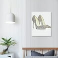 thumbnail image 3 of COMIO Glam Gray Fashion Wall Decoration - Women's Makeup Frame Wall Art - Girls Beauty Room Decoration Picture Art Office Bedroom Bathroom Wall Decoration High Heels, 3 of 4
