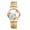 B, variant on Women's Adjustable Elastic Watch - Simple Flower Painted Dial Analog Quartz Watches Gold Stretch Expansion Band Wristwatch