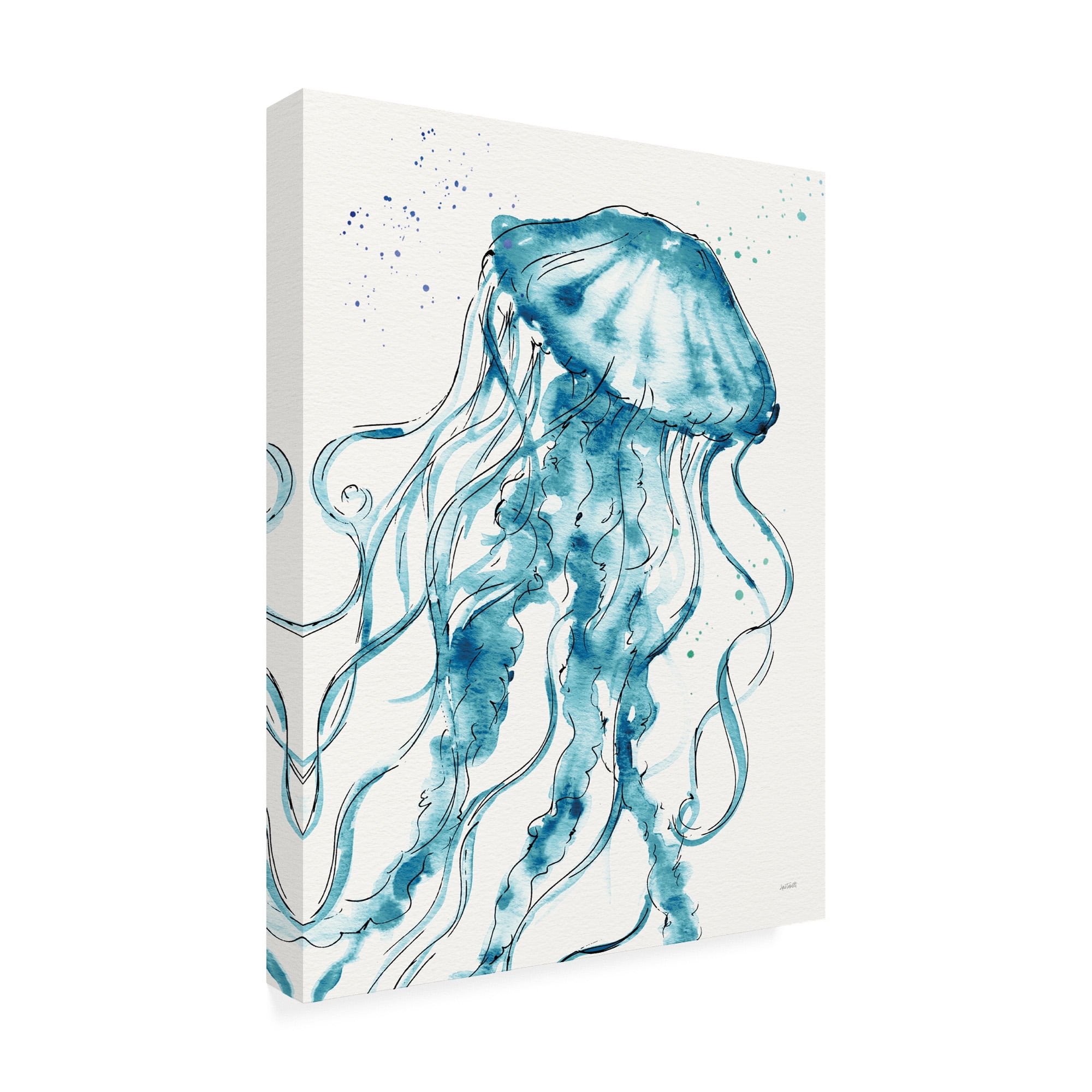 Trademark Fine Art 'Deep Sea X v2 Teal' Canvas Art by Anne Tavoletti