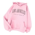 thumbnail image 2 of Los Angeles Hoodies for Women 2025 Long Sleeve Zip Up Y2K Graphic Hoodie with Pockets Hooded Sweatshirt Women Jacket, 2 of 3