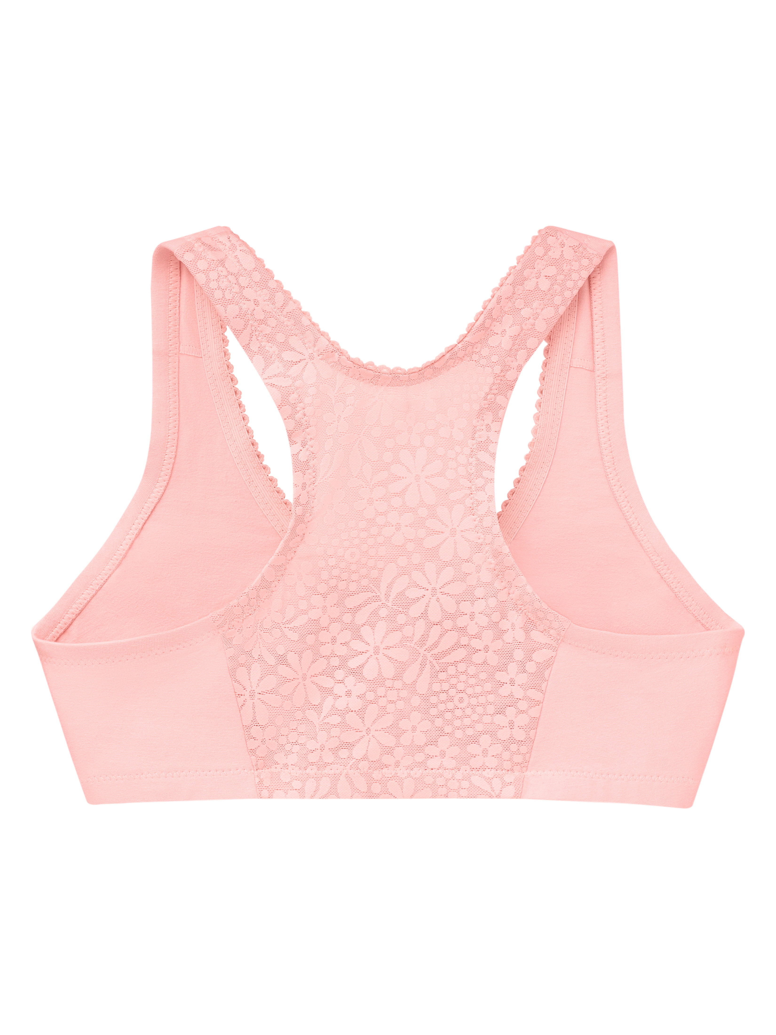 Glamorise Front-Closure Cotton T-Back Comfort Wirefree Bra 1908 (Women's & Women's Plus)