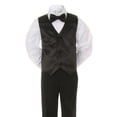 thumbnail image 5 of Baby Kid Teen 6pc BOY Wedding Formal Black Tail Vest Cummerbund Tuxedo Suit S-20, 5 of 7