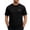 #111-Black, variant on Men's Textured Herringbone Pattern T-Shirt with Leather Patch Casual Short Sleeve Beige XL Gifts for Father