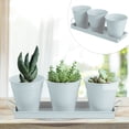 thumbnail image 1 of OULII 3pc Set Flower Iron Bucket Planter Pot for Storage Container and Homeowners Use, 1 of 8