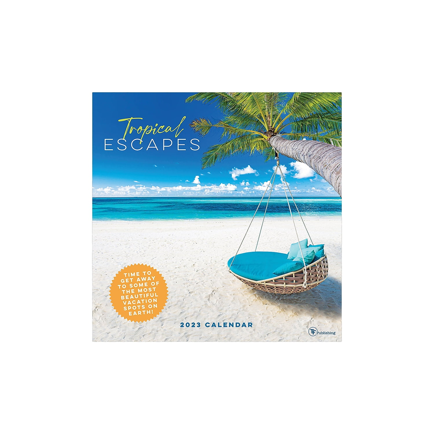 2023 TF Publishing Tropical Escapes 12'' x 12'' Monthly Wall Calendar (WAL-23-1085)