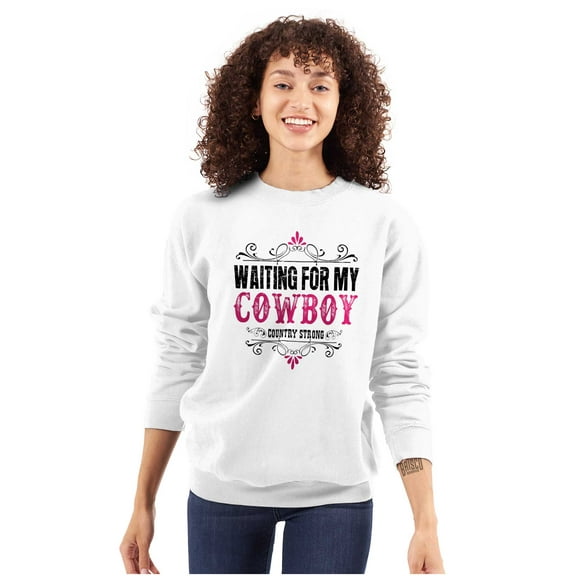 Cowgirls Dont Cry Pretty Southern Women Crewneck Sweatshirt Brisco Brands S