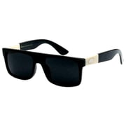 LOCS Biker Gangster Mens Male Adult OG Style Flat Top Designer Dark Sunglasses