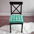 thumbnail image 5 of My Infinity Store 16" Plush Square Tufted Chair Pad/Cushions Tie-Backs (Mint Green, 1 Piece), 5 of 5
