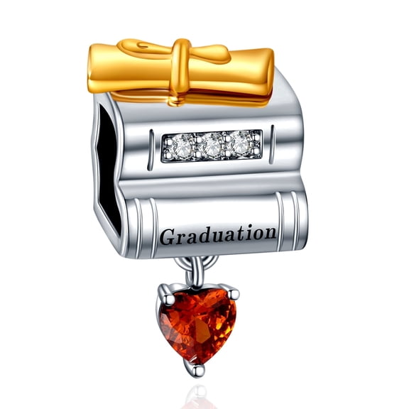 NINGAN 925 Sterling Silver Charm for Bracelets Graduation Certificates and Diplomas Pendant Charm Women Bracelet Charm