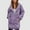 Purple, variant on AOOCHASLIY Women Winter Coat Fashion Women's Zipper V-Neck Pullover Tops Long Sleeve Hooded Blouse Sweatshirt