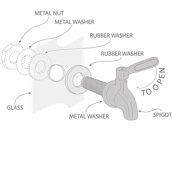 Momihoom Stainless Steel Beverage Water Dispenser Wine Barrel Spigot, Replaceable Faucet with Durable Washer Kit