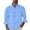 Blue, variant on European Men Casual Long Sleeved Shirt Double Pocket Cardigan Washed Water Knot Loose Business Trend Solid Color For Foreign Trade Men's Oversized Tshirts Workout T-Shirt