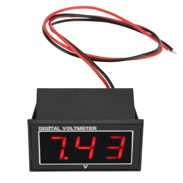 Waterproof LED Display HighVoltmeter For Cars And Bikes - Compact Design