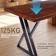 YEAHIBABY Solid Wood Computer Desk Brown with Stable Load Bearing for Office Use