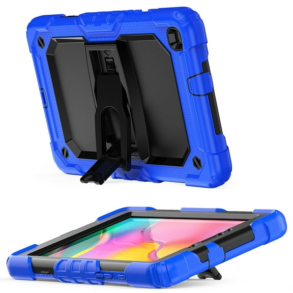 Case For Samsung Galaxy Tab A (8.0 inch) Heavy Duty Full Body 2in1 Rugged Shockproof Protective Tablet Kickstand Tablet Cover [ Black / Blue ]