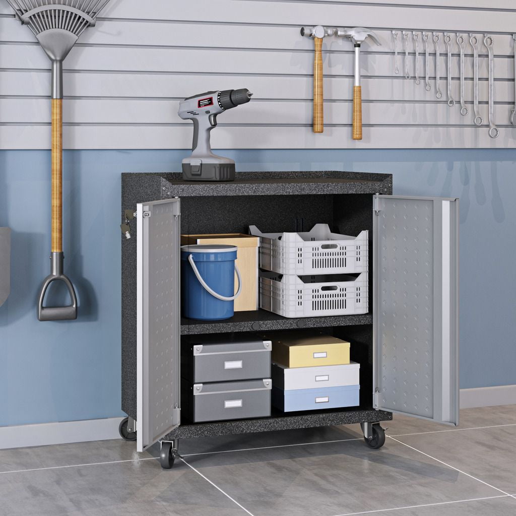 Manhattan Comfort Modern Fortress 6- Piece Garage Set With Grey Finish 6-GGGG