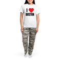 thumbnail image 4 of CafePress - I HEART BOSTON Women's Light Pajamas - Women's Short Sleeve Print T-Shirt and Pants Light Cotton Pajama Set, 4 of 7