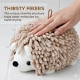 thumbnail image 2 of REGALWOVEN 1 Pack Cute Animal Chenille Hanging Hand Towel, Absorbent Soft Bathroom Decorative Towel for Kitchen Brown 10" x 6", 2 of 5