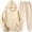 #0-Khaki, variant on Azrian Womens Sweater Fall Two Pieces Hooded,Plus Size Womens 2PCS Activewear Sets Outfits Men's and Women's Sports Tracksuits Long Sleeve Pullover Hoodies Fall Winter Suit