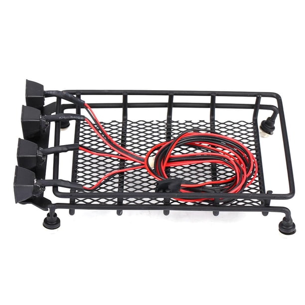 Portaequipajes de Coche RC ANGGREK Metal con luces LED para Camión RC 1/10