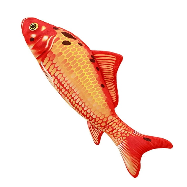 Lindos Juguetes de Peluche de Peces, Juguetes de Animales de Peluche, Juguetes para Niños, Juguetes de Peluche Interactivos Suaves Y Divertidos, Juego 40cm rojo
