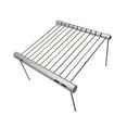 thumbnail image 3 of Portable Camping Grill Folding Rack | Stainless Steel Outdoor BBQ Tool | Lightweight Space-Saving Design | Easy Assembly & Cleaning | Includes 1 Grill | 12x0.9 Inch Packed Size, 3 of 7