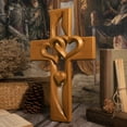 thumbnail image 5 of Intertwined Heart Shape Wooden Cross Room Porch Living Room Hanging Decoration Wall Art Creative Valentine's Day Gift Wedding Gift, 5 of 7