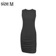 thumbnail image 2 of Laklulu Vestido maxi de manga larga con cuello cuadrado para mujer, negro, M, 2 of 6