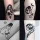 thumbnail image 3 of 100 pegatinas de tatuaje semipermanentes a prueba de agua para hombres y mujeres Pegatinas de tatuajes para parejas, 3 of 6