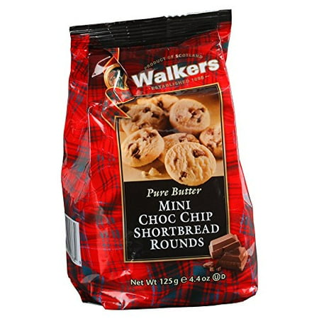 Mini Shortbread - Walkers Mini Chocolate Chip Shortbread Rounds 4.4 oz each (3 Items Per Order)