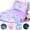 Butterfly, variant on Beavtaens 4 Piece Toddler Bedding Set, Breathable and Soft Baby Sheet Set, Includes Quilted Comforter, Flat Sheet, Fitted Sheet and Pillowcase for Boys (Green Cars)