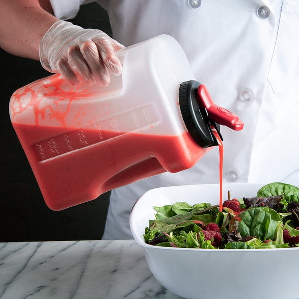 Carlisle 1 Gallon Plastic Mixing Container / Pitcher with Assorted