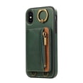 thumbnail image 5 of Allytechgroup Stylish iPhone XS Max Wallet Case, Secure Phone Case for Apple iPhone XS Max, Multi-functional and Durable, Ring Holder Hand Wrist Stand Shockproof Case for Women Men, Green, 5 of 7