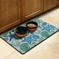 thumbnail image 3 of Nautical Anchor & Starfish Dog Bowl Mat - Absorbent Pet Food Spill Catcher - Non-Slip Base, 3 of 5
