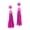 Hot Pink, variant on Women Fashion Handmade Hand Beaded Tassels Long Earrings (Hot Pink)