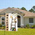 thumbnail image 2 of Amhnf Welcome Garden Flag With Ladder Hat Boots And Lanterns For Home Outdoor Garden Yard Decor 12x18 inch, 2 of 5