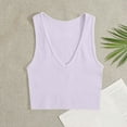 thumbnail image 2 of JGGSPWM Women's Tank Tops Summer Sleeveless Racerback Casual Round Neck Ribbed Tees Purple L, 2 of 3