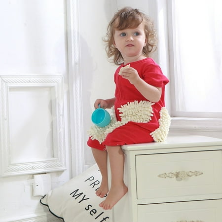 

TAIAOJING Romper Baby Girls Boys Crawling Baby Solid Mop Onesie Romper Jumpsuit