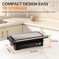 thumbnail image 7 of Panini Press Grill  1000w Sandwich Maker With Non-stick Coated Plates Opens 180 Degrees For Any Size Of Food 3-in-1 Electric Stainless Steel Surface And Removable Drip Tray, 7 of 7