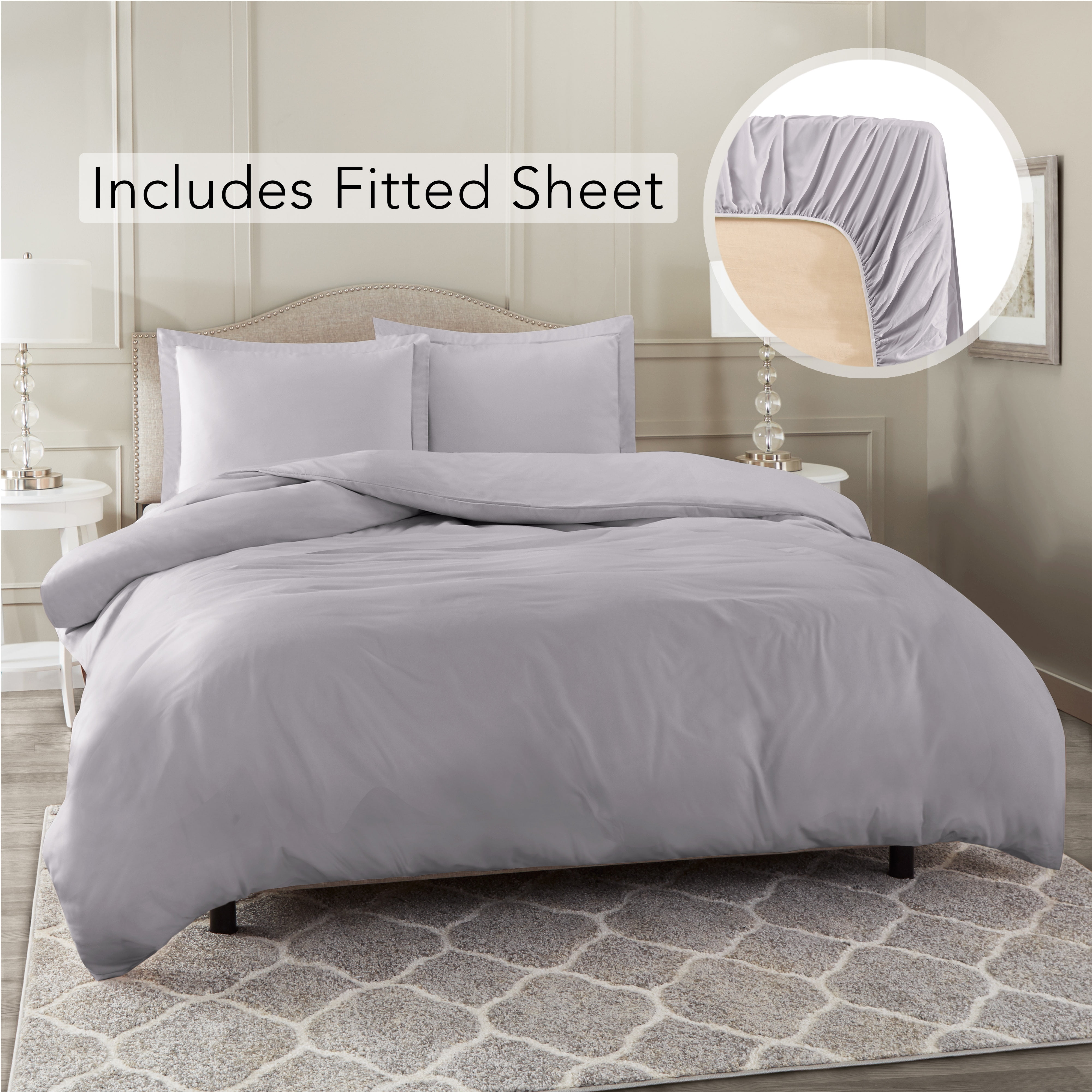 Twin Xl Size Duvet Cover With 1 Fitted, Gray Duvet Cover Twin Xl