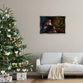 thumbnail image 3 of Stupell Industries Santa Reading by Tree Holiday Painting Gray Floater Framed Canvas Art Prints Wall Art, 31 x 21, 3 of 10