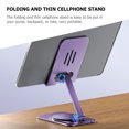 thumbnail image 3 of Folding Bracket Multifunctional Mobile Phone Holder Intelligent Desk Cell Stand Tablet Foldable Purple, 3 of 6