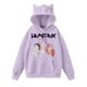 thumbnail image 1 of Pop cazadora para niña Demon Hunters Women's Fashion Cat-Ear Crop Top Hooded Sweatshirt （Purple）, 1 of 4