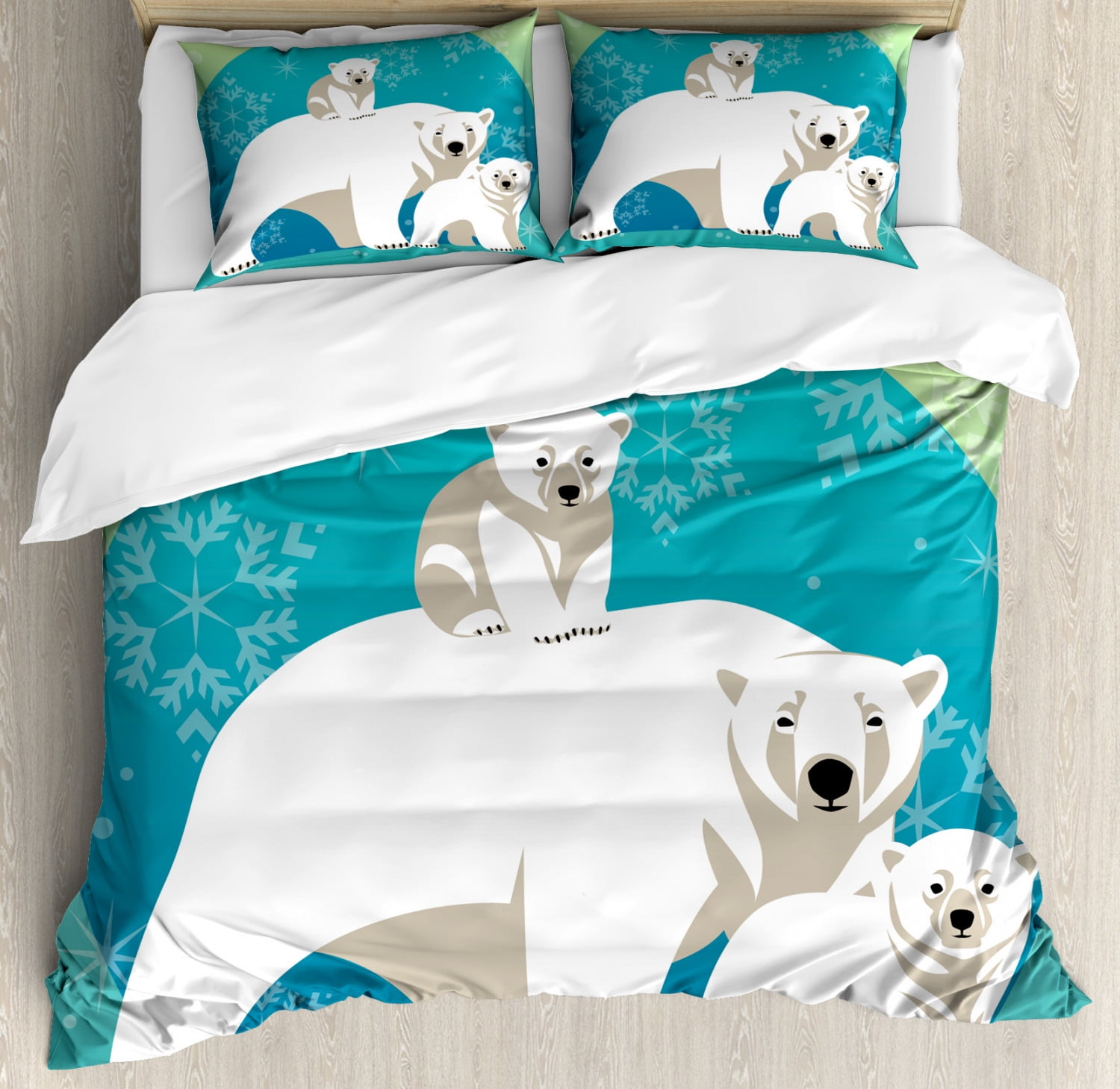 Blue Polar Bear Queen Size Sheet Set New In Package Free Shipping Deep Pocket
