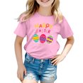 thumbnail image 4 of Easter Shirts for Girls Size 12 Happy Easter T Shirts For Kids Shirt Funny Easter Day T Shirt Summer Short Sleeve Crewneck Tee Tops,3-4 Years,Y2-Pink, 4 of 4