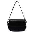 thumbnail image 1 of Nuevo bolso de hombro de PU de moda, bolso cruzado retro de gran capacidad para mujer, color negro, 1 of 5