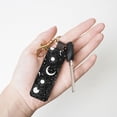 thumbnail image 4 of Wukai Crescent and Stars Print Leather Car Keychain, Universal Key Fob Keychain, Leather Key Chain Holder for Men and Women,360 Degree Rotatable, 4 of 5