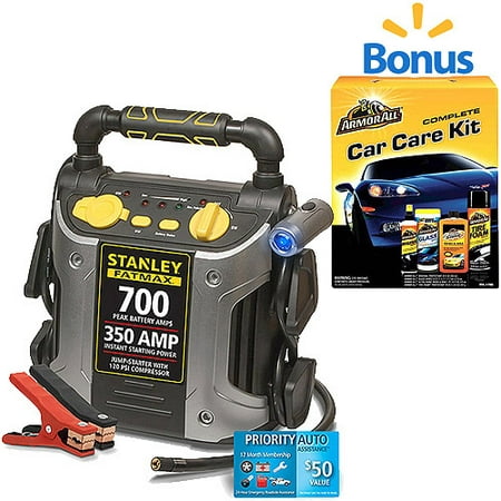 Stanley FatMax 700 Amp Jump Starter & *Car Care Kit* Bundle