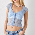 thumbnail image 4 of Parte Superior De La Cosecha Top corto de encaje para mujer, camisetas Sexy Grunge de hadas con lazo, camisetas informales para mujer Cgtredaw Para estrenar, 4 of 6
