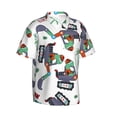 thumbnail image 2 of Bixox Men's Hawaiian Shirts Men's Dinosaur on Excavator2 Print Short-Sleeve Shirt-XX-Large, 2 of 8